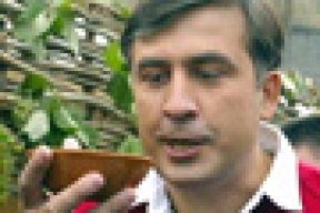 Михаил Саакашвили празднует победу на выборах президента