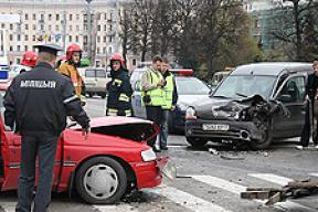 Авария на полчаса остановила движение транспорта в центре Минска