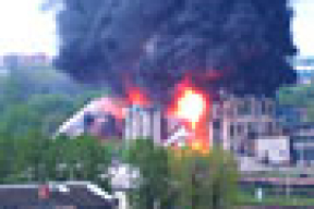 Пожар на нефтебазе в Бресте уничтожил 180 тонн бензина (фото)