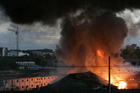 Пожар в центре Минска (фотофакт, дополнено)
