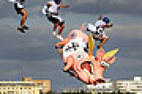 Над Москвой пролетела свинья (фото)