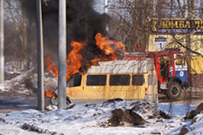 В Минске загорелась маршрутка