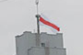 Национальный флаг над Немигой (фото)