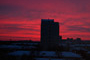 Розовый восход над Минском (фотофакт)