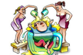 «Мы наденем юбочки, шапочки, возьмем веники…»