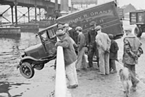 Автомобильные аварии в 30-е годы в Бостоне (фото)