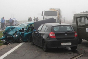 На трассе Минск — Гродно столкнулись пять машин (фото)