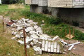 В поселке под Волковыском ветром сдуло балкон