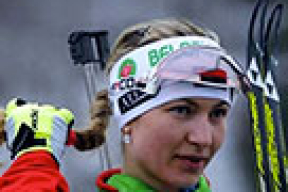 Дарья Домрачева вышла на первое место в общем зачете Кубка мира по биатлону