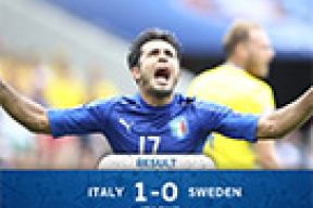 Бразилец принес Италии победу над Швецией