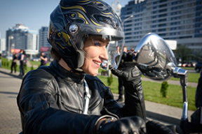 В Минске прошел первый женский мотопарад