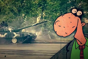 «Імчалі танкі па праспэкце» — Саўка ды Грышка пра танк, слуп і парад ў Менску