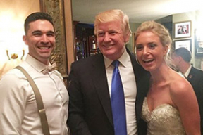 Трамп заглянул на свадьбу незнакомцев. Гости скандировали: «США! США! США!»