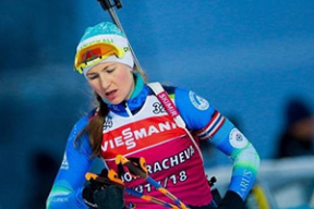 Дарья Домрачева выиграла спринт на этапе Кубка мира