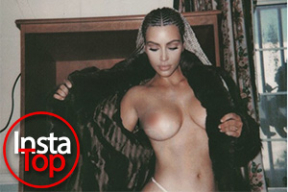 Кардашьян собирает лайки, надев шубу на голое тело