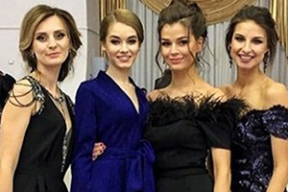 Девушки из службы делового протокола, а также Басков, Лопырева и Королева на приеме Лукашенко