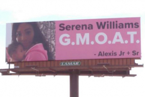 Четыре билборда в честь Серены: «Величайшая мама всех времен!»