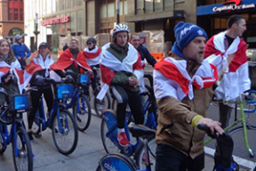 Велопарад на улицах Манхэттена в честь 100-летия БНР