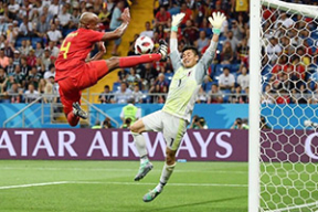 «Летящий дракон, прыгающий тигр»: драматичное фото схватки Бельгии и Японии