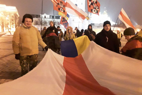 У Кіеве прайшоў марш памяці беларуса Міхася Жызьнеўскага. Фотафакт