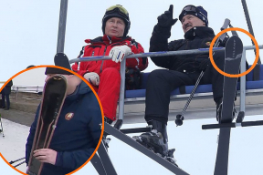 Минутка рекламной паузы: за чей счет такая лыжная экипировка Лукашенко