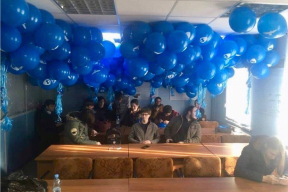 Задержанные шарики в московском отделении милиции