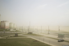 В Гродно целый микрорайон накрыло песчаной бурей