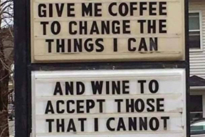 Табличка дня. О пользе кофе и вина