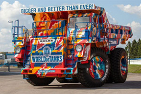 Фото дня. БелАЗ продает грузовик в камуфляже из World of Tanks