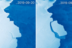 От Антарктиды откололся гигантский айсберг