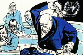 Как Хрущев в ООН ботинком стучал