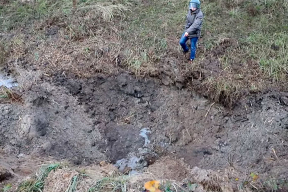 В Минске нашли 50-килограммовую бомбу. Как выглядит воронка после ее взрыва