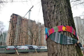 Жители Грушевки: Кочанова приехала в сквер и остановила вырубку деревьев