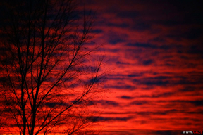 Полюбуйтесь: огненный закат в январе