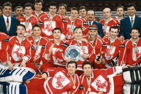 Фотофакт. У сборной Беларуси по хоккею была шикарная форма с «Погоней»