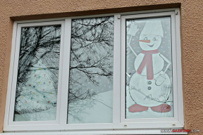 Новогодние БЧБ-окна, стены и даже кормушка для птиц