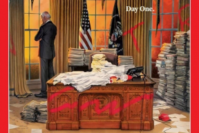 Обложка дня. Потрепанный Овальный кабинет