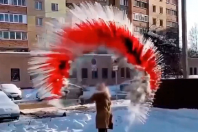 Пользуясь морозами. Белорусы вспомнили яркий флешмоб