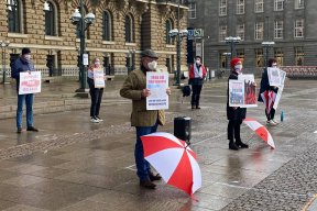 Белорусы Гамбурга на центральной площади показали «красную зону» в центре Европы