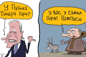 Карикатура дня. «У Путина тундра горит!»