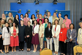 Фотафакт. Святлана Ціханоўская на сустрэчы жанчын-лідараў на саміце НАТА