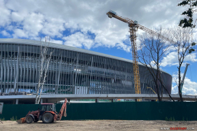 Как выглядит китайский подарок: футбольный стадион на пересечении Ванеева и Партизанского проспекта