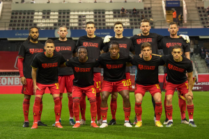 Фотофакт. Игроки сборной Бельгии на матч с белорусами вышли в майках с надписью «Футбол за перемены»