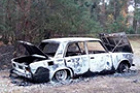 В Жлобине обнаружили сгоревшее авто с останками трех человек
