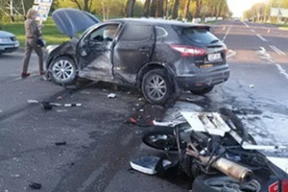 Первой жертвой мотосезона стал инспектор ГАИ на служебном байке