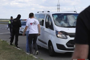 На трассе за Березой омоновцы ненадолго останавливали автомобиль с Тихановской